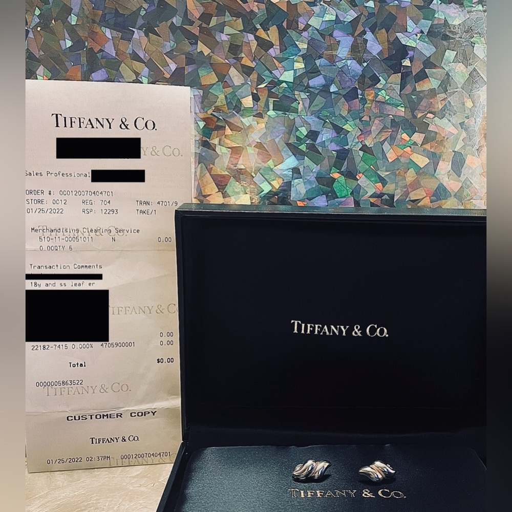 🌟Authentic Tiffany & Co. Silver/Gold Cable Earrings!   🌟Free Shipping!!🌟